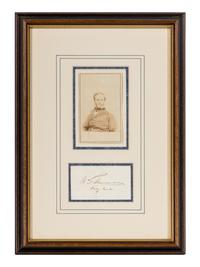 [CIVIL WAR]. SHERMAN, William Tecumseh (1820-1891). Clipped signature with CDV.