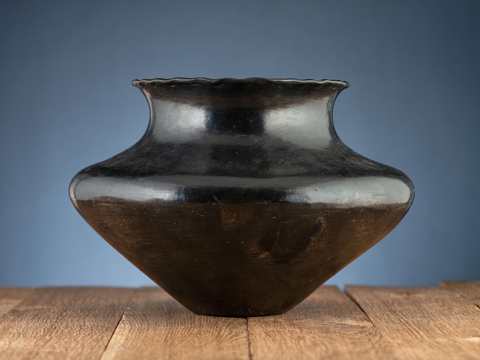 Ohkay Owingeh Blackware Pottery Olla