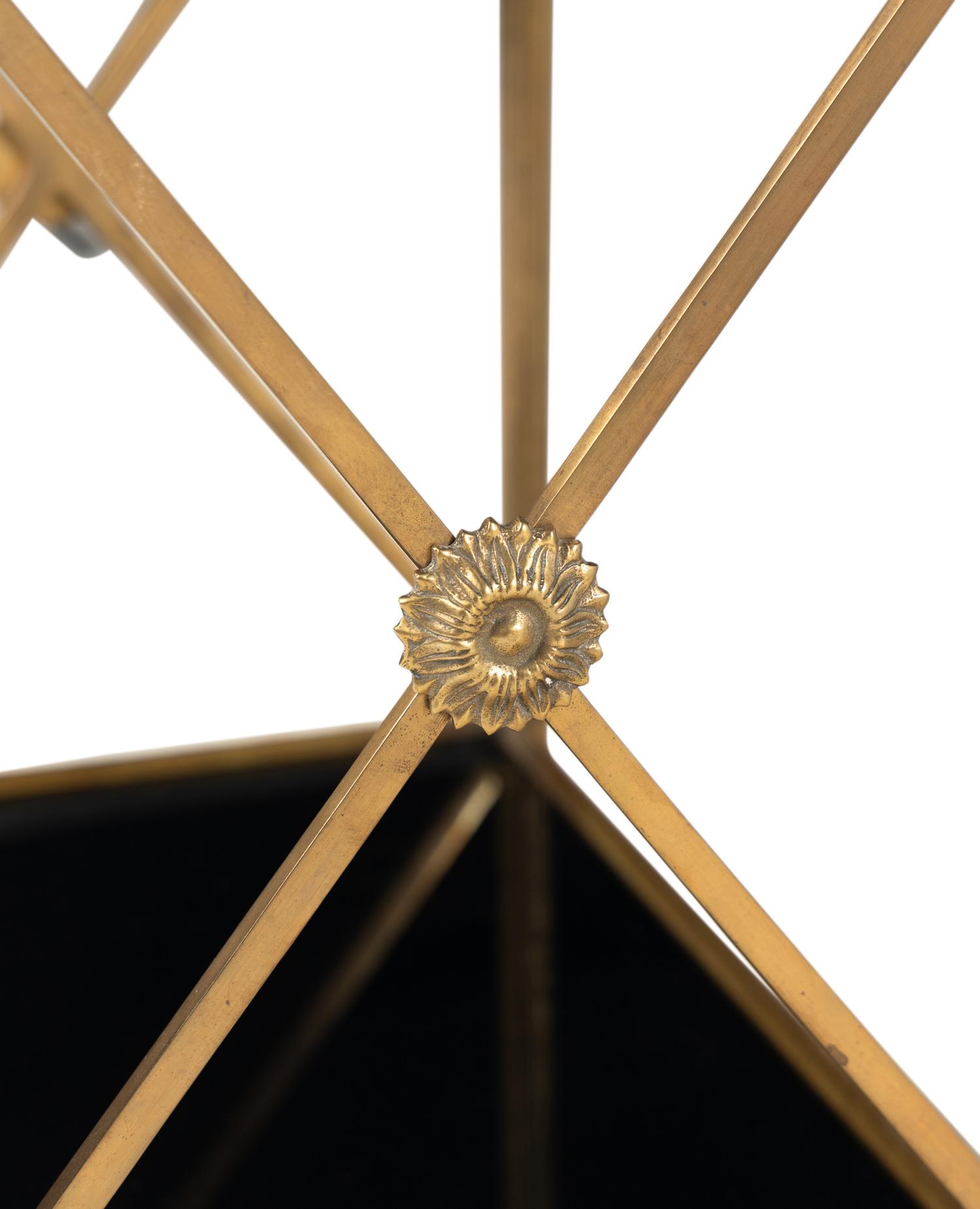 A Neoclassical Style Brass Side Table