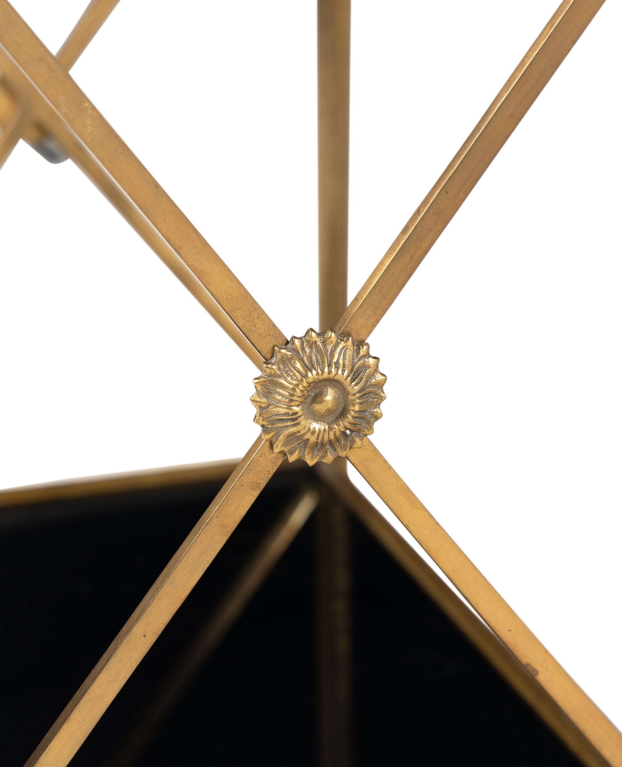 A Neoclassical Style Brass Side Table