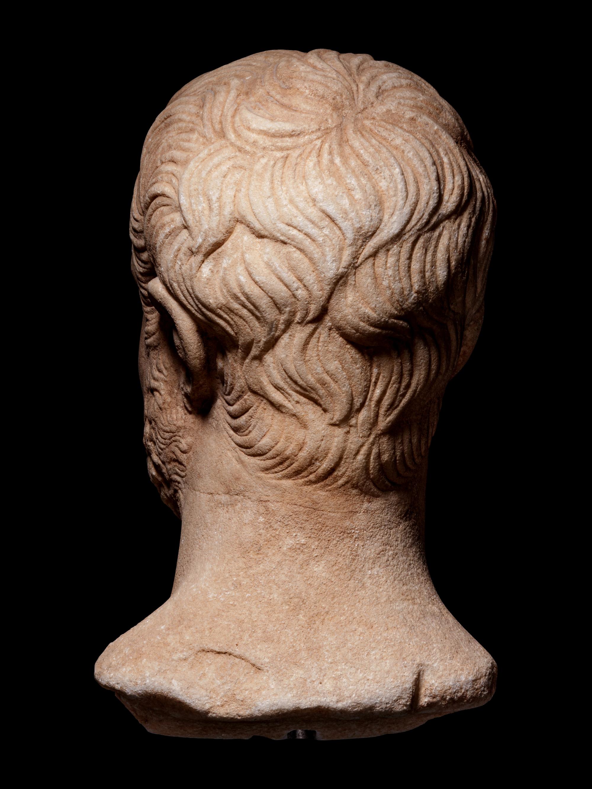 A Roman Marble Head of a Bearded Man