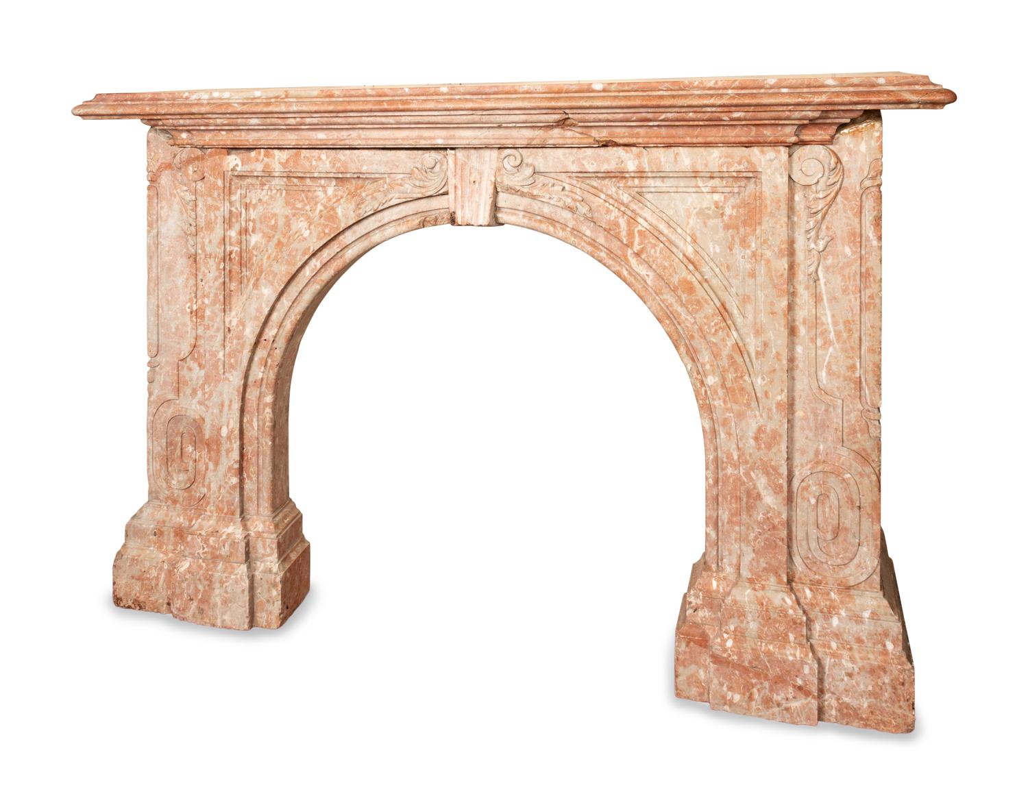 A French Marble Fireplace Mantel
