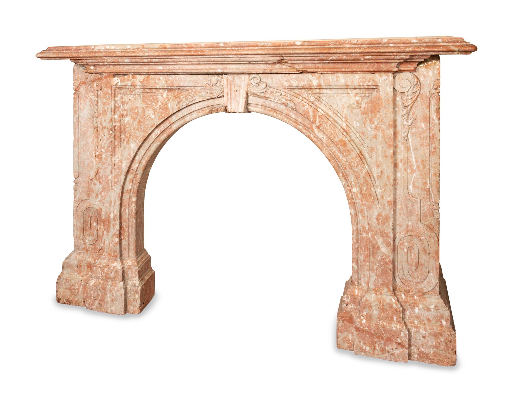 A French Marble Fireplace Mantel