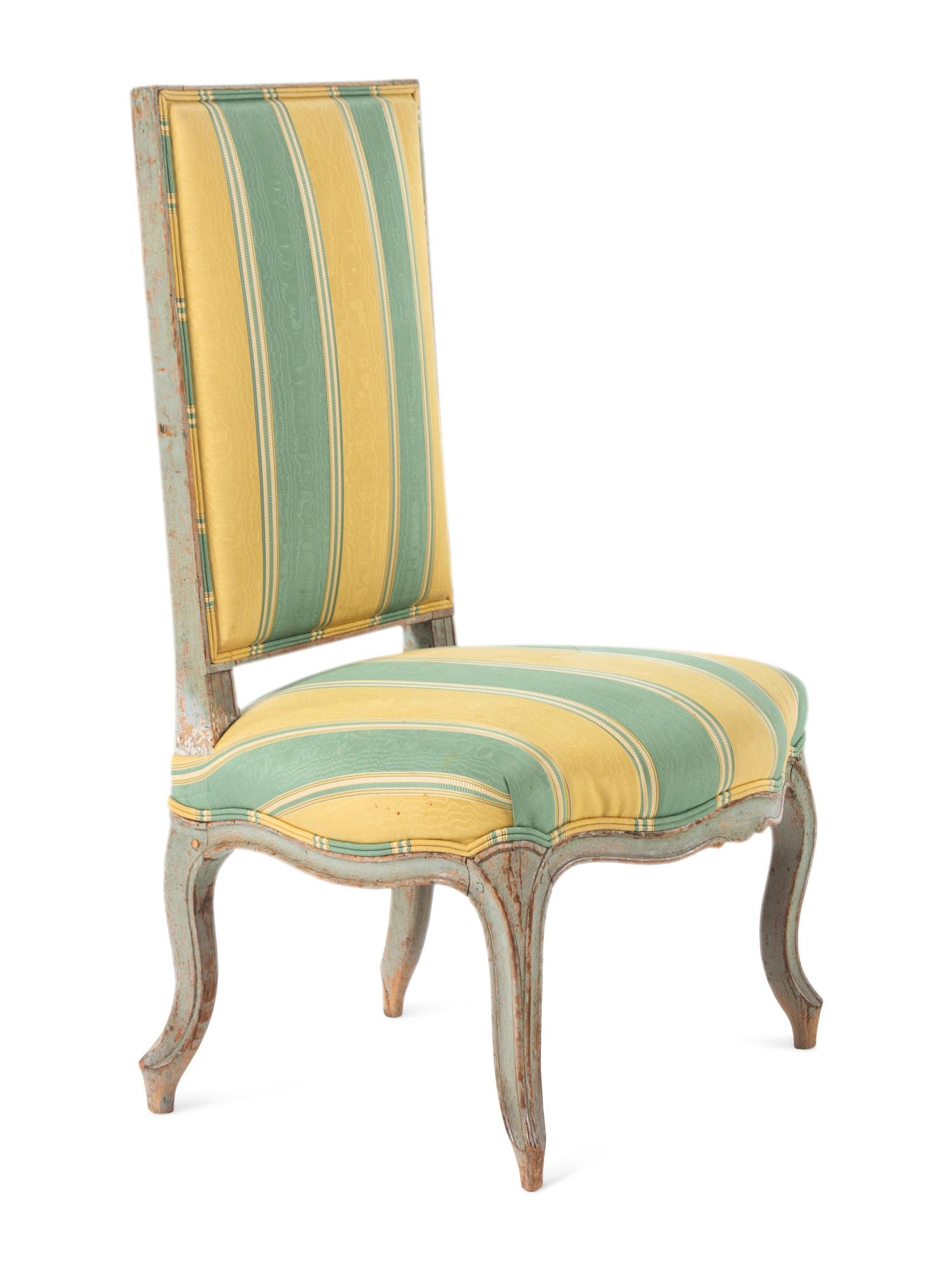 A Pair of Louis XV Painted Chaises