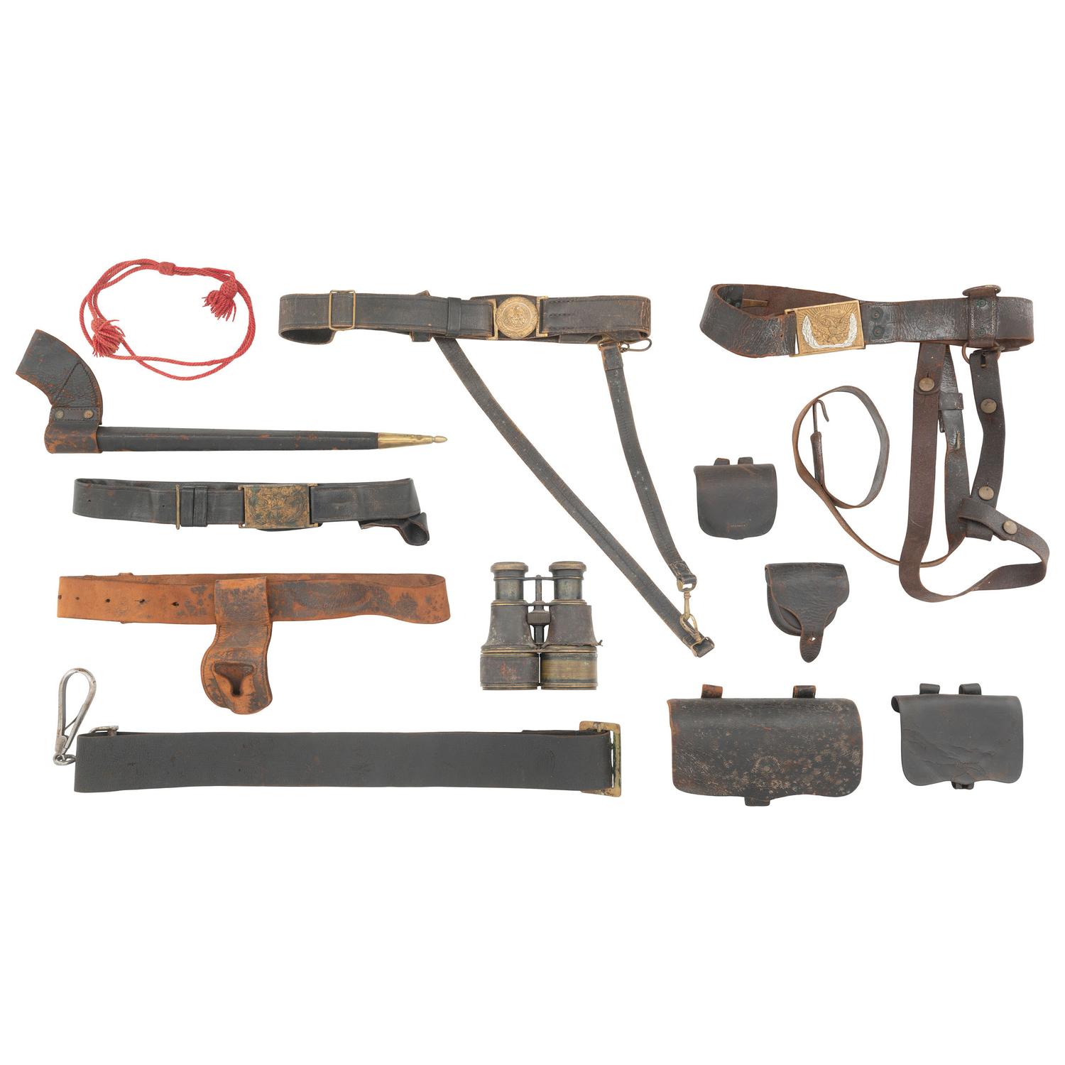 Large Group of Mostly Civil War Era Leather Accoutrements & Field Gear