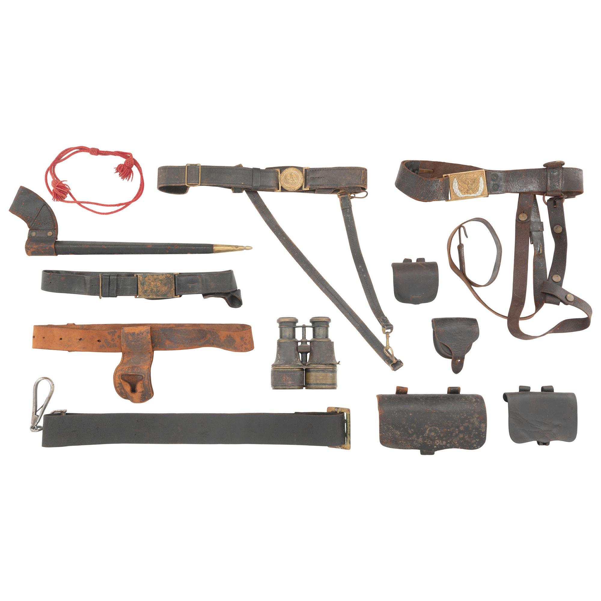 Large Group of Mostly Civil War Era Leather Accoutrements & Field Gear