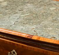 A Continental Walnut, Marquetry and Scagliola-Inset Commode