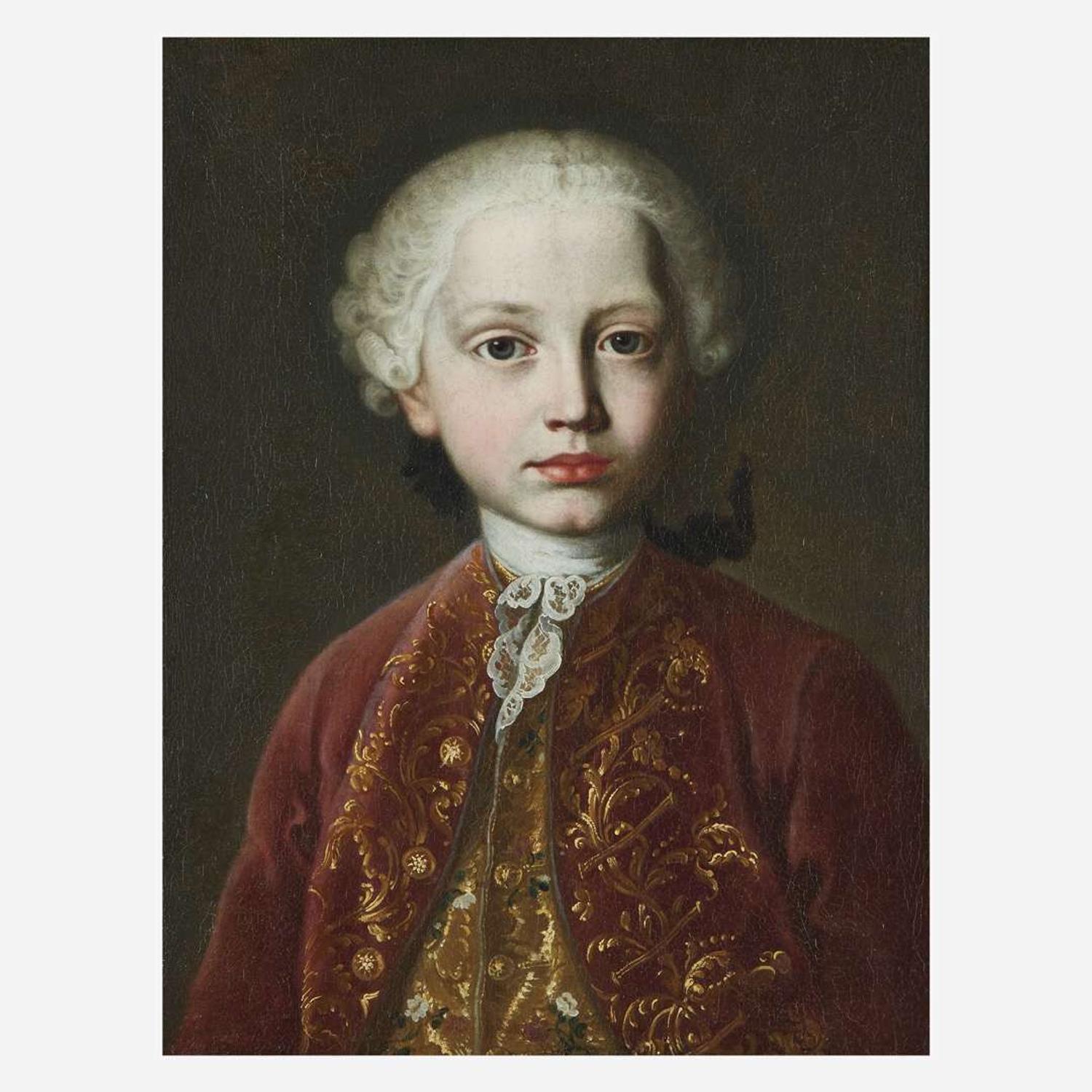 Attributed to Martin van Meytens the Younger (Swedish, 1695–1770) Portrait of a Child, Possibly from the Habsburg Family, Bust-Length