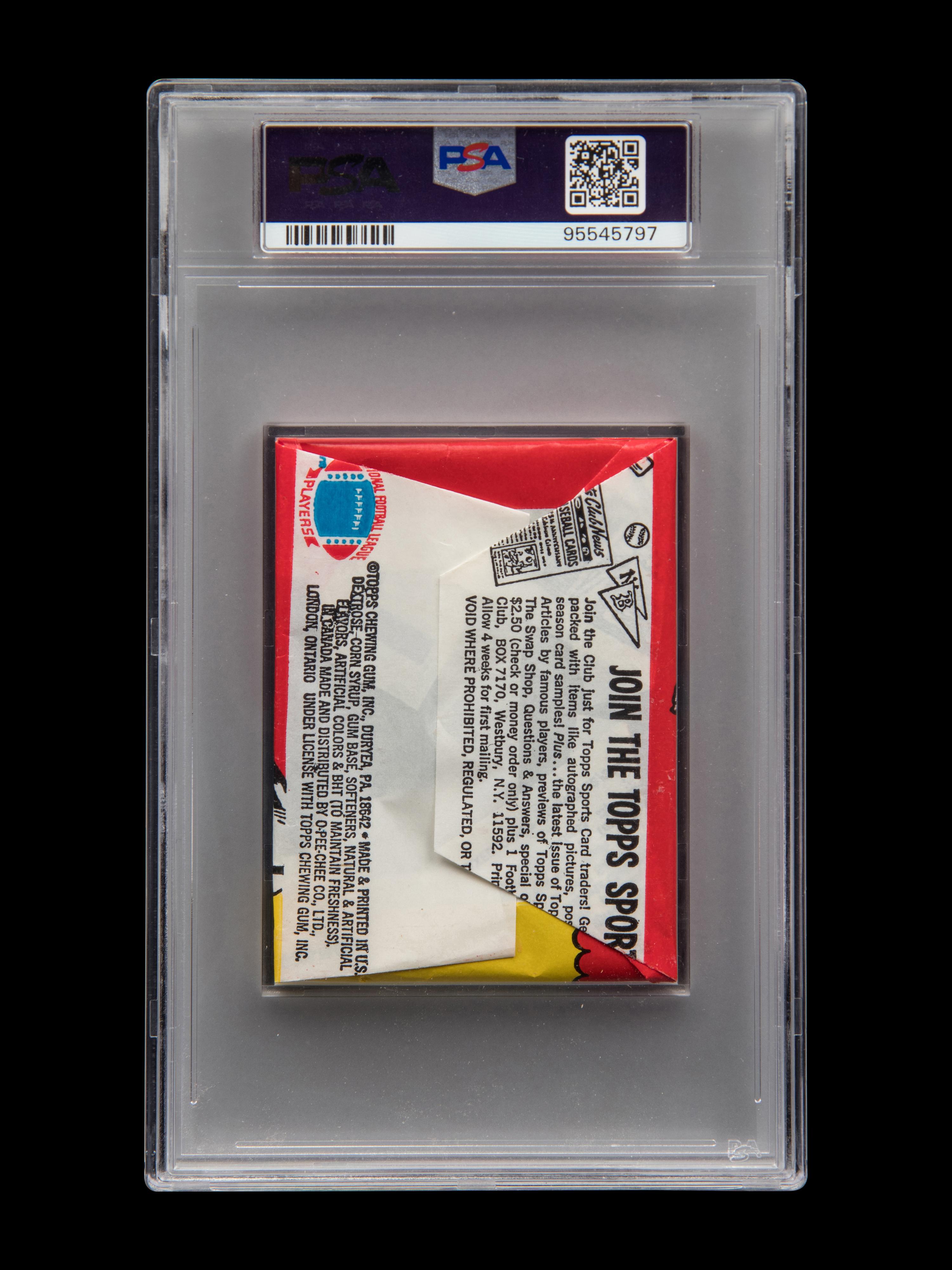 A Sealed Unopened Pack of 1975 Topps Football Cards (PSA 7 NM)