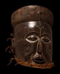 A Chokwe Wood Helmet Mask
