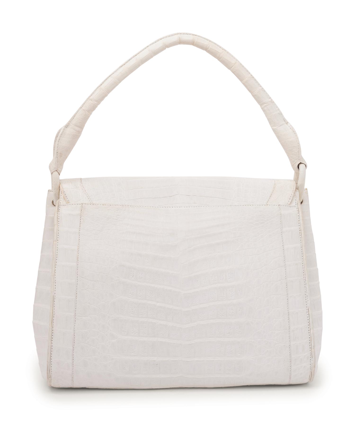 Nancy Gonzalez White Crocodile Bag, 2000s