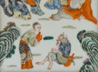 A Chinese Famille Rose Porcelain Hanging Screen