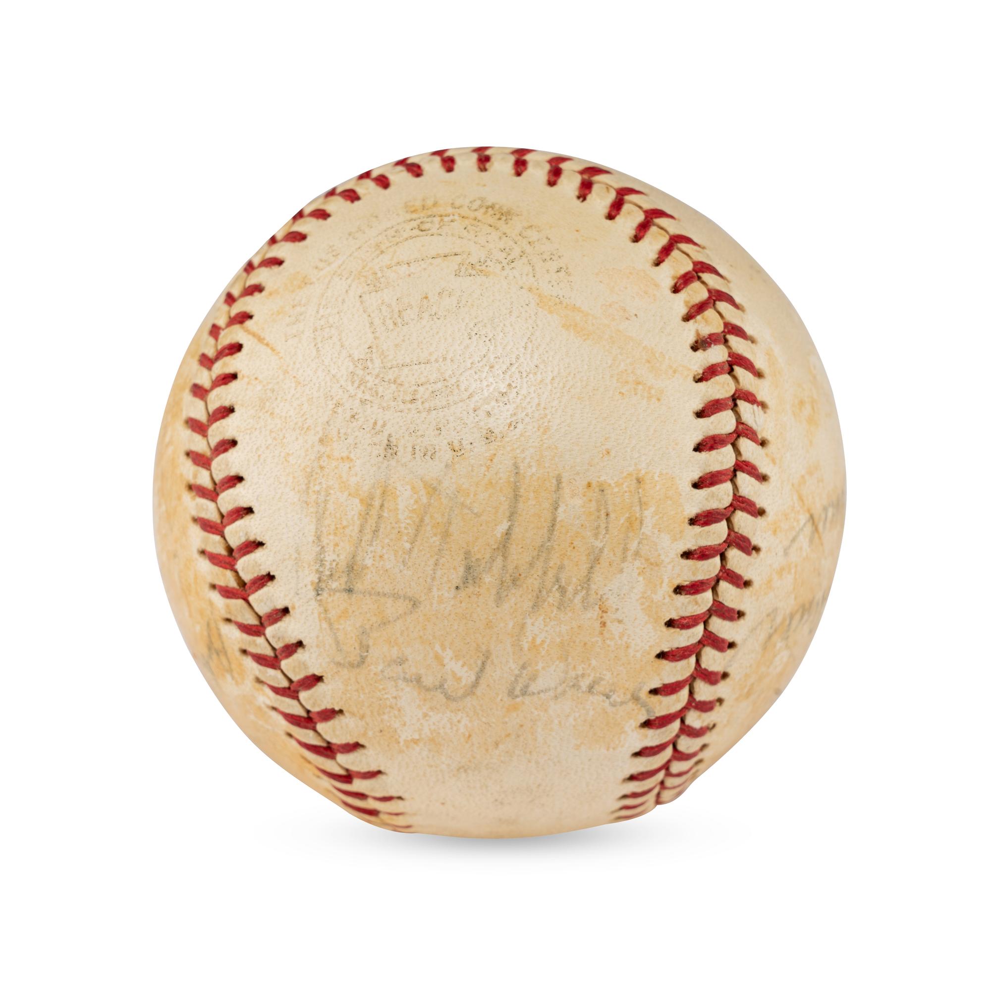 A Vintage Mulit Signed Autograph Baseball Featuring Hall of Famers and Notables (Beckett Authentication Services Letter of Authenticity)