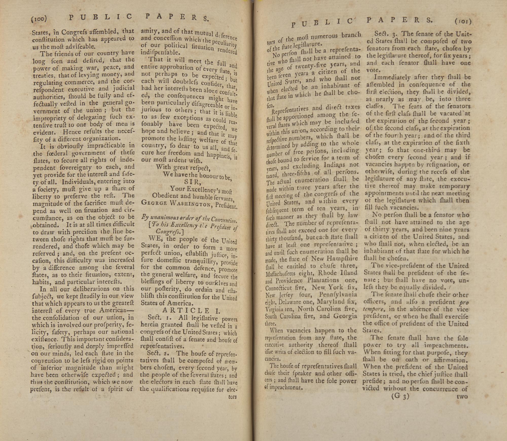 [Constitution] A Scarce and Early English Printing of the United States Constitution in The New Annual Register, 1788
