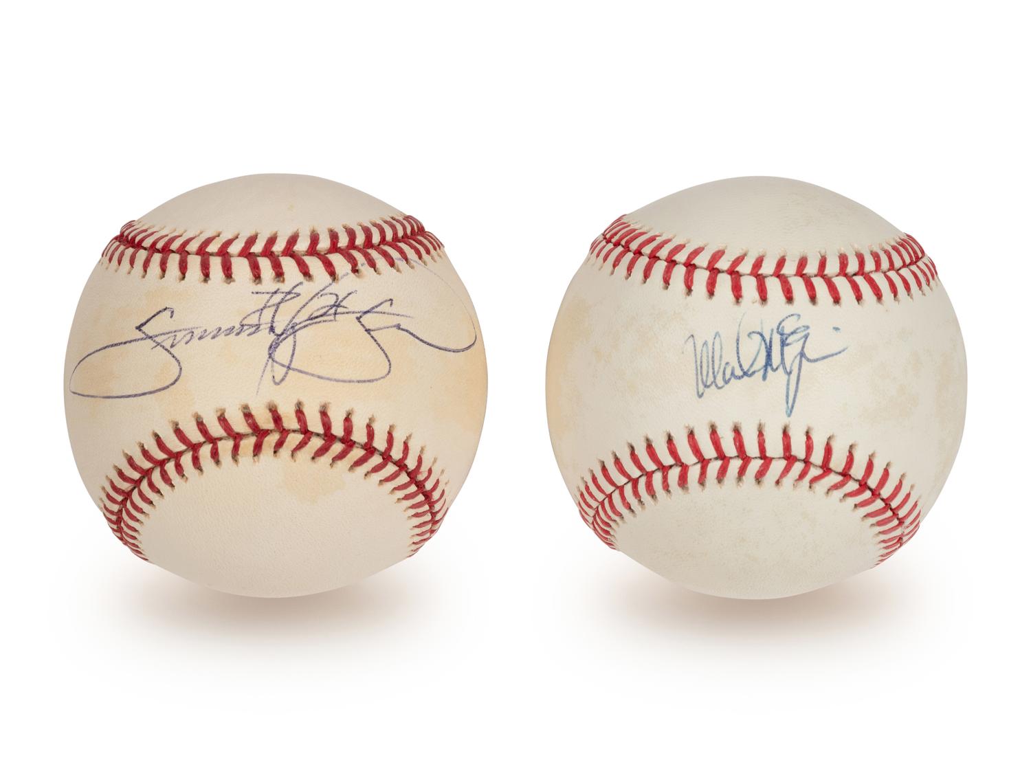 A Group of Mark McGwire and Sammy Sosa Single Signed Autograph Baseballs (Beckett Authentication Services)
