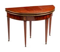 A Louis XVI Style Brass-Mounted Mahogany Games Table — 19TH CENTURY