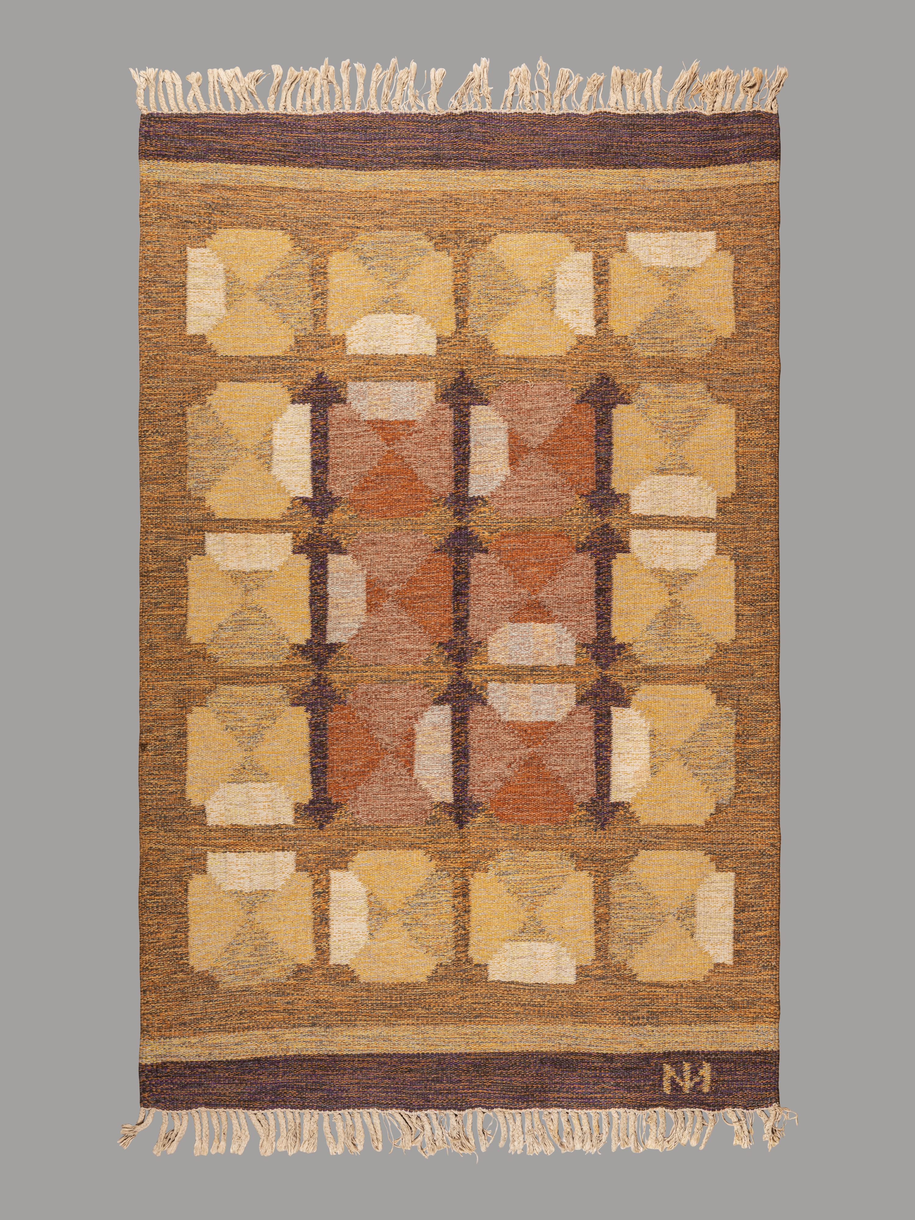 'Harsyra' Flatweave Rug from the 'Treklang' Series Alestalon Mattokutomo, Finland