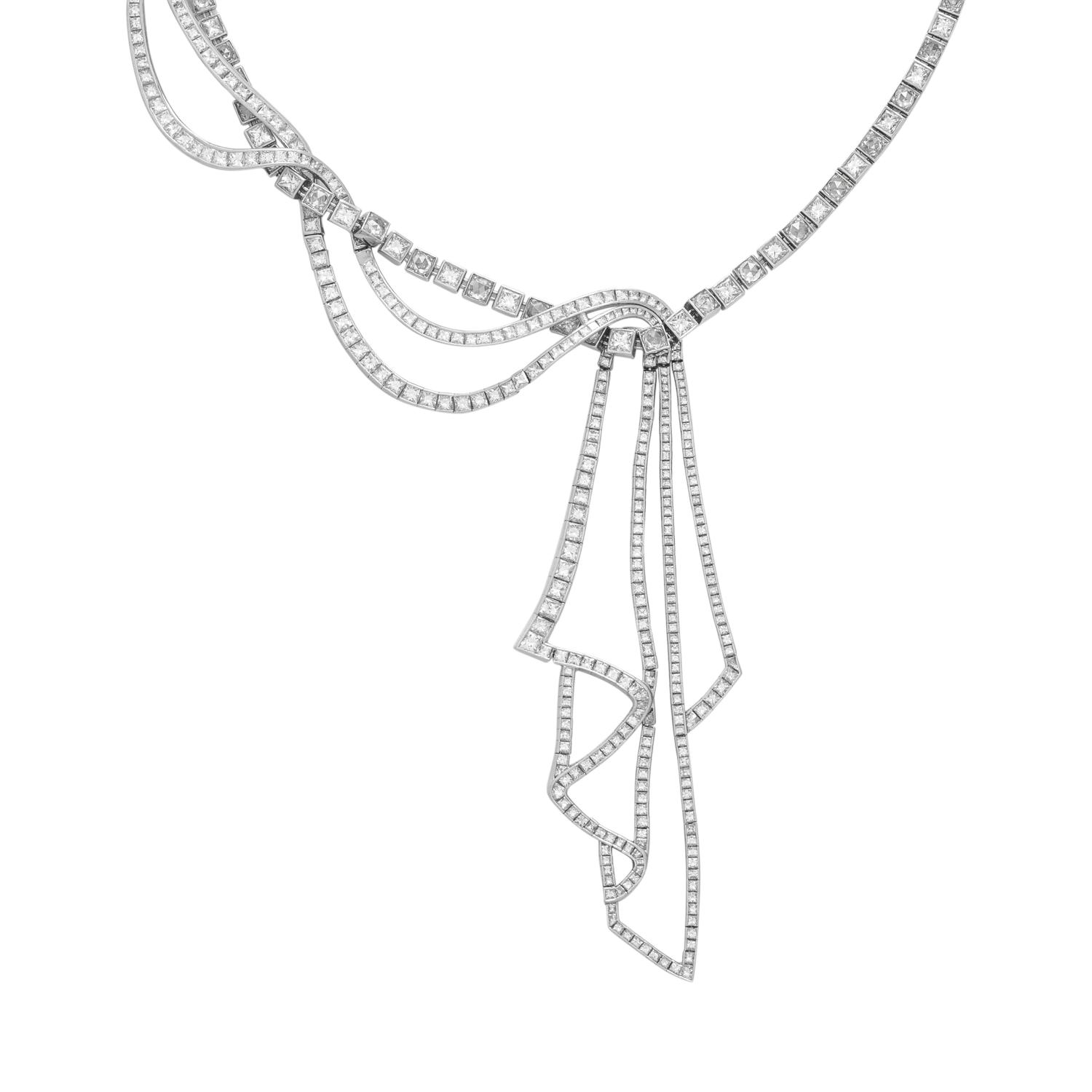 TIFFANY & CO., DIAMOND 'SCARF' NECKLACE