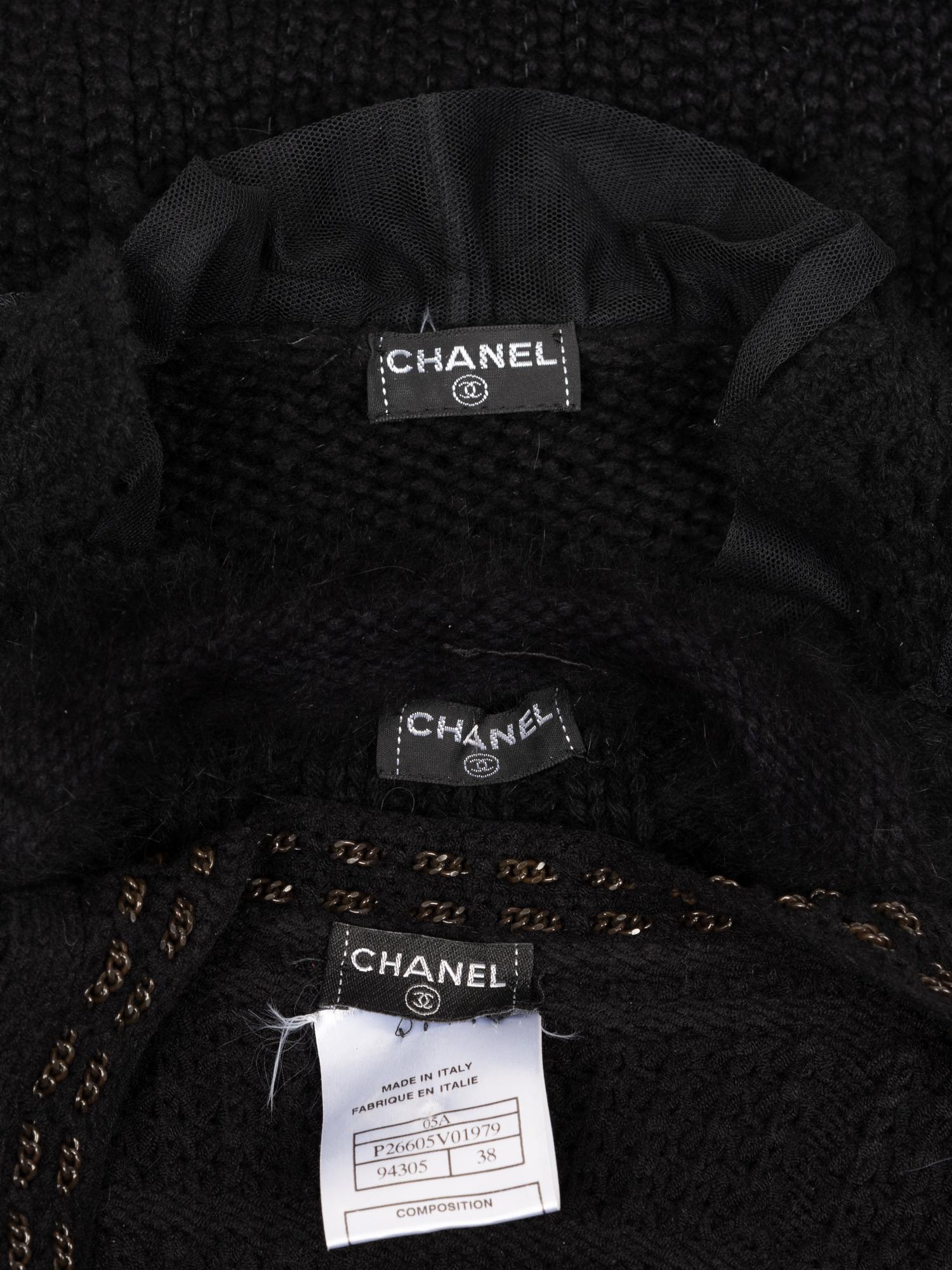 Three Chanel Black Knit Cardigans, 2000s