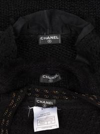 Three Chanel Black Knit Cardigans, 2000s