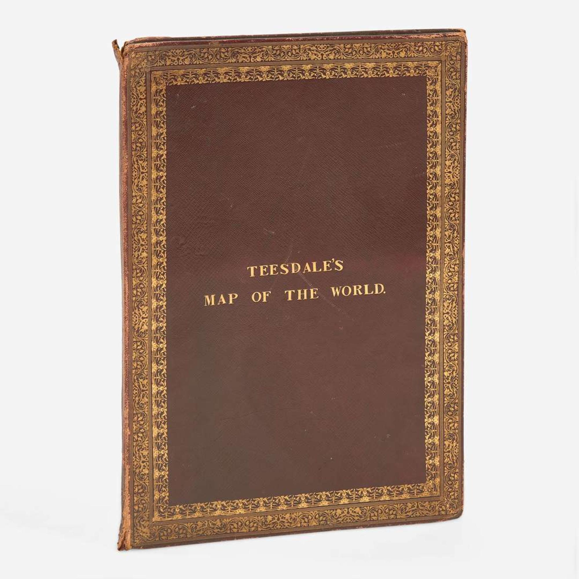 [Maps & Atlases] [Texas] Teesdale, Henry A New Chart of the World on Mercator's Projection with the Tracks of the Most Celebrated & Recent Navigators