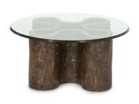 Two Glass Top Tables After a Design by Frank Gehry