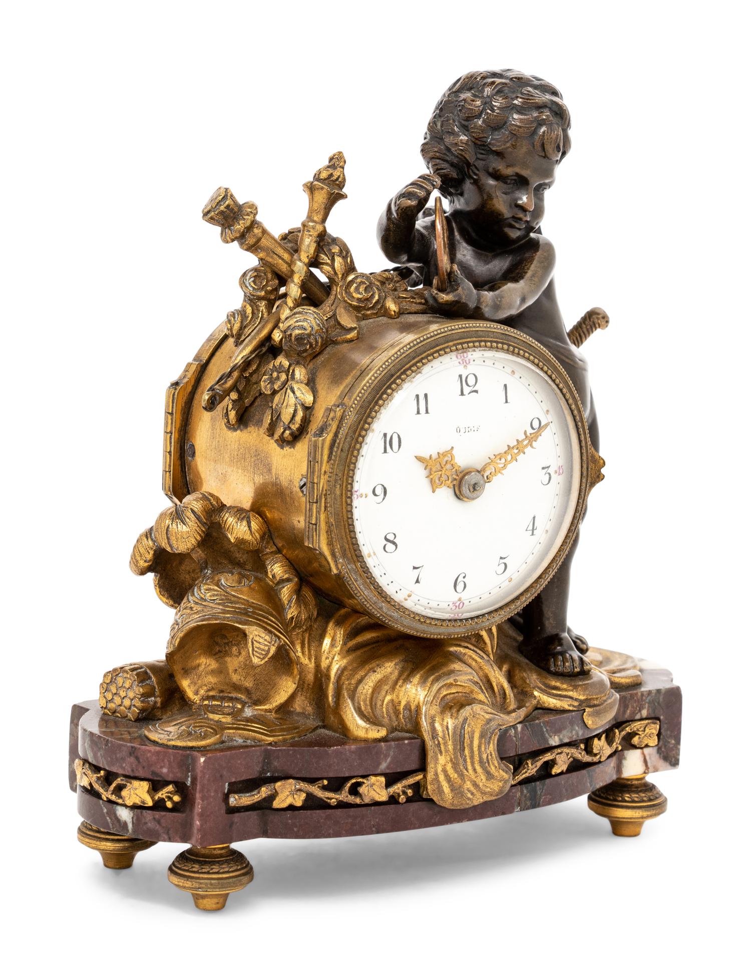 A Louis XVI Style Table Clock