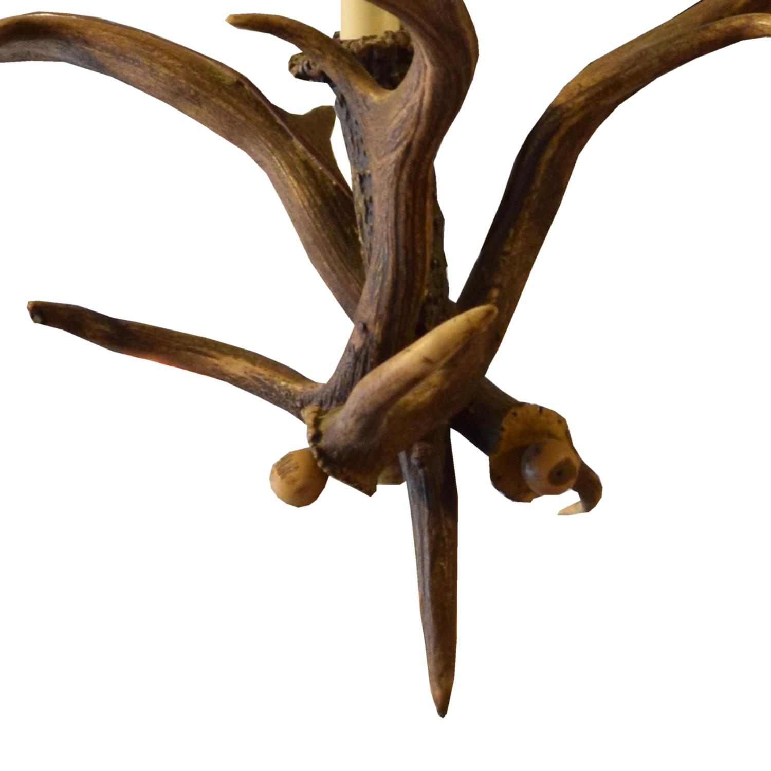 A Fallow Deer Antler Chandelier 35" W x 35" D x 50" H — Germany, Early 20th Century