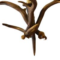 A Fallow Deer Antler Chandelier 35" W x 35" D x 50" H — Germany, Early 20th Century
