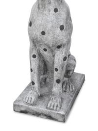 A Pair of Continental Marble-Inlaid Granite Seated Dogs