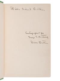 CATHER, Willa (1873-1947). Youth and the Bright Medusa . New York: Alfred A. Knopf, 1920.