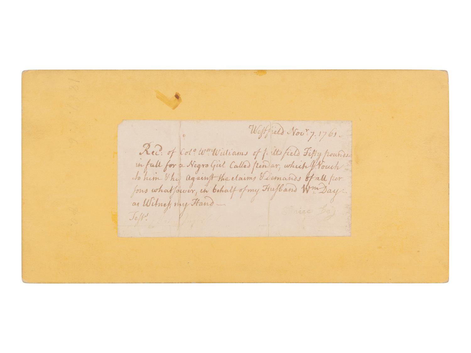 [EARLY PHOTOGRAPHY]. "Negro Woman Pender," stereoview with manuscript identification.