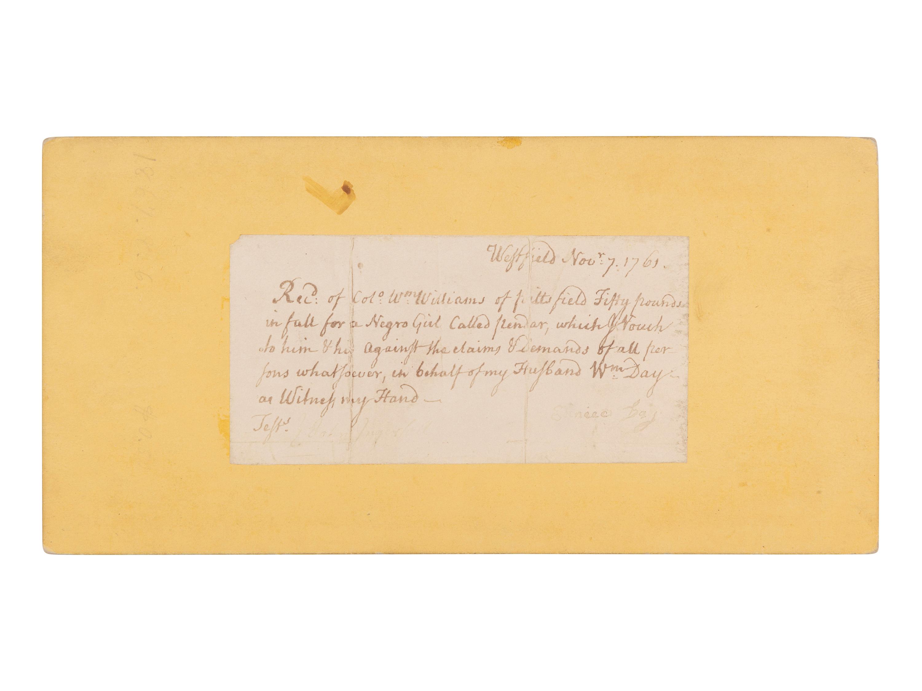 [EARLY PHOTOGRAPHY]. "Negro Woman Pender," stereoview with manuscript identification.