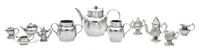 A Collection of Silver Tea and Coffee Articles, Various Makers, comprising a three-piece coffee service by Cornelius Saunders & Francis