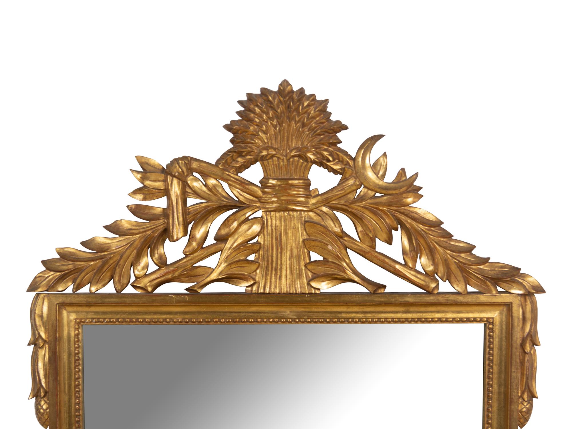 A Louis XVI Style Giltwood Mirror