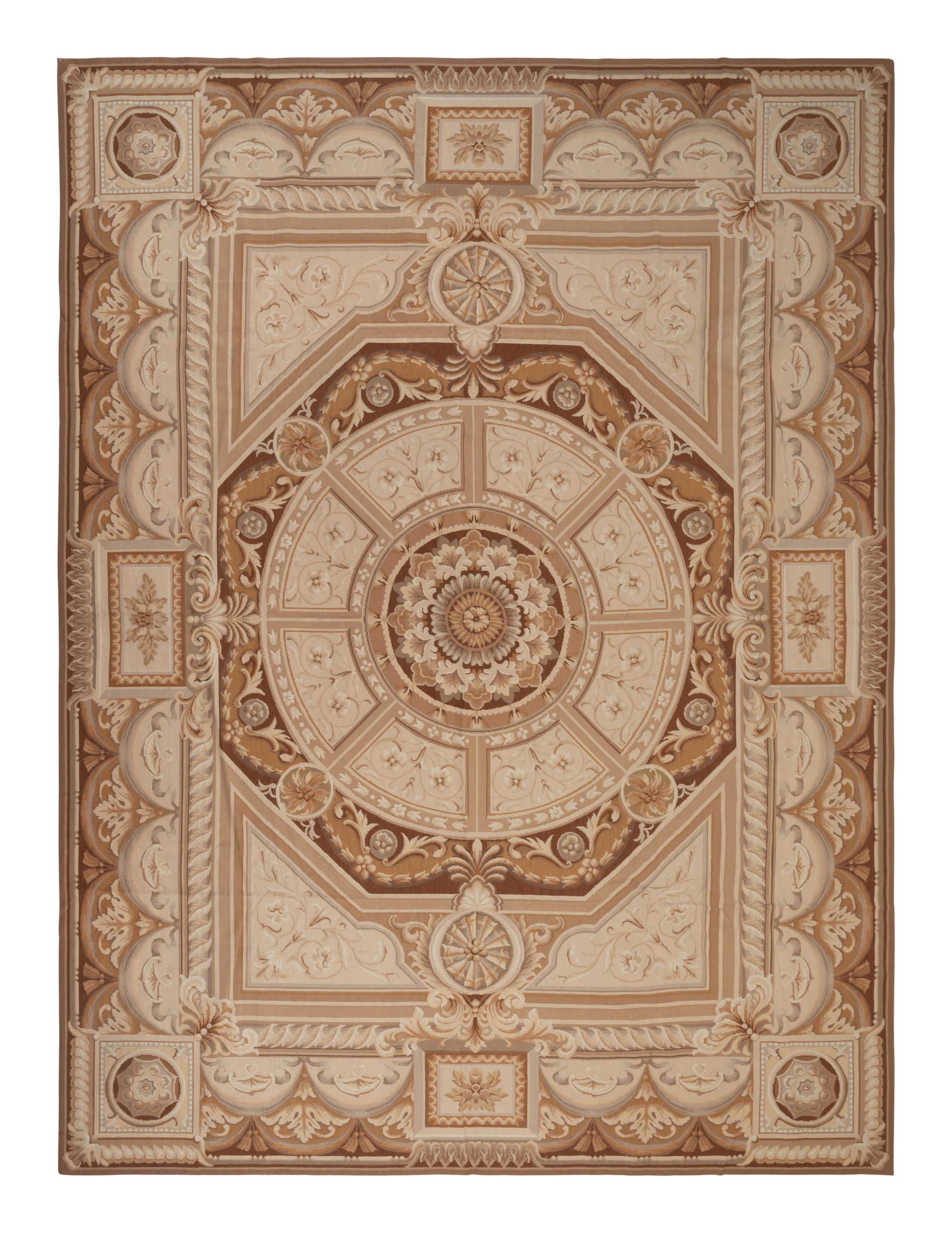 A Feizy Savonnerie Style Wool Rug