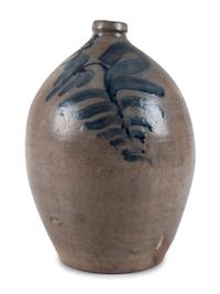 A Cobalt Decorated Three Gallon Stoneware Fern Jug