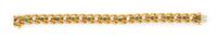 An 18 Karat Yellow Gold, Diamond and Emerald Bracelet, Hammerman Brothers, 29.20 dwts.