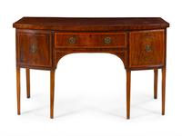 A George III Figured Mahogany Bowfront Sideboard
