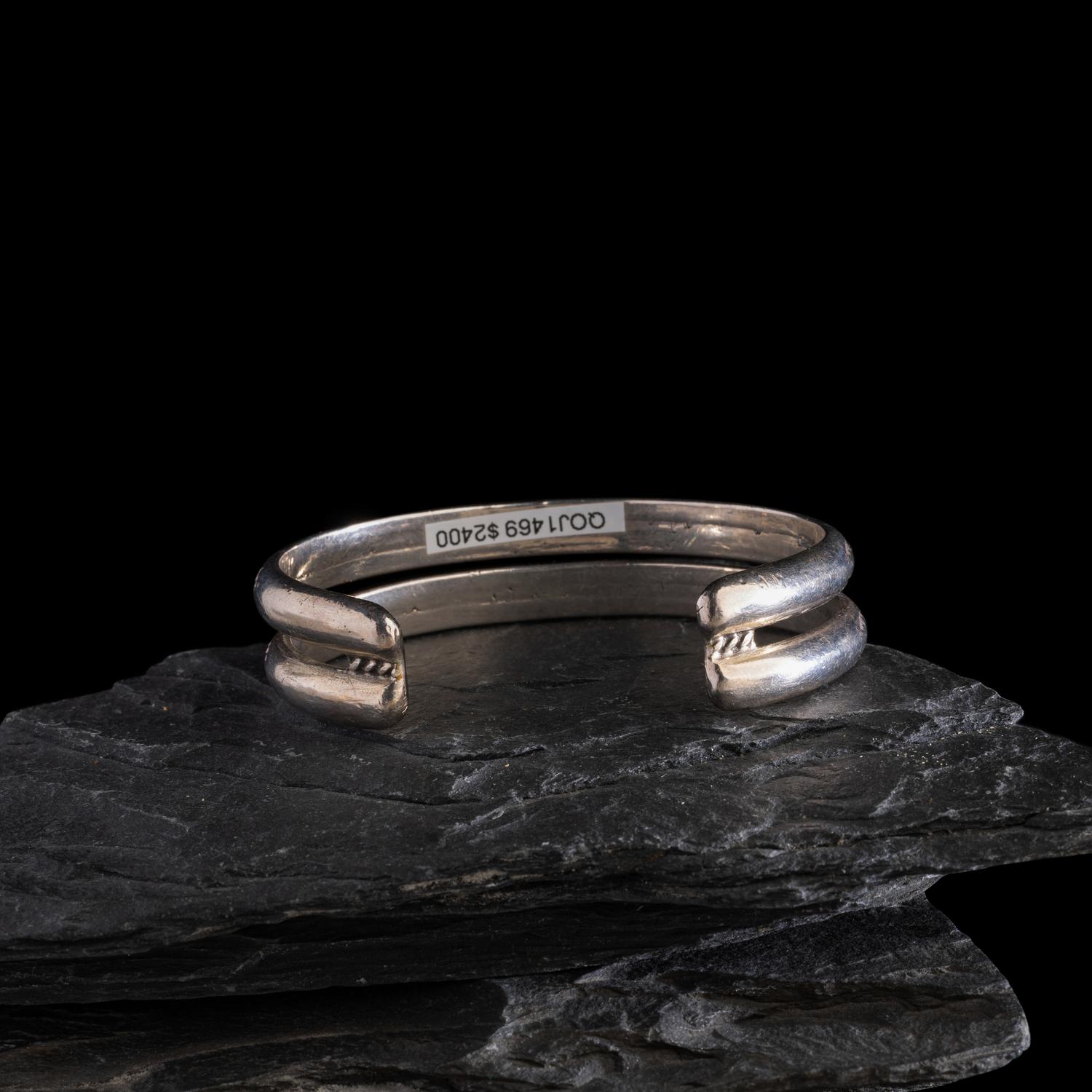 Navajo Stamped Double Bangle Ingot Cuff Bracelet