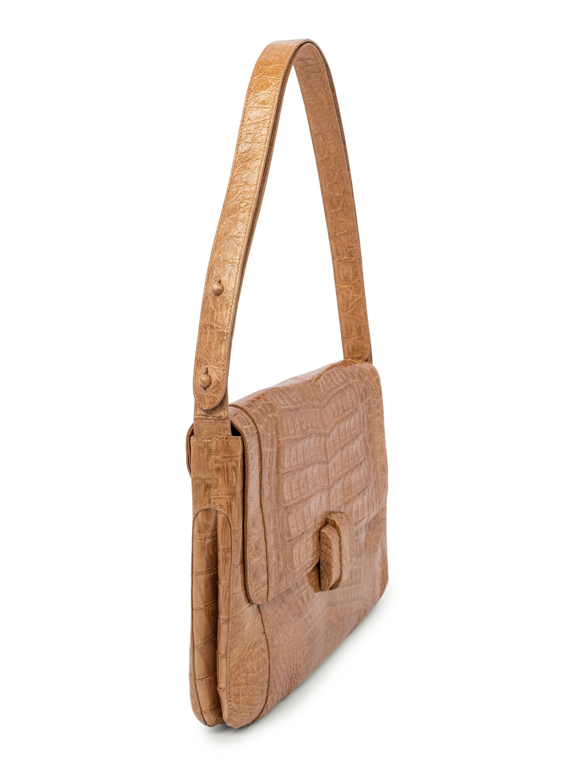 Nancy Gonzalez Brown Crocodile Bag, 2000s