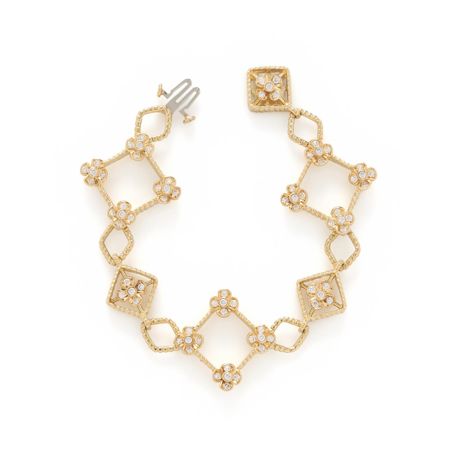 BAGH, YELLOW GOLD AND DIAMOND BRACELET
