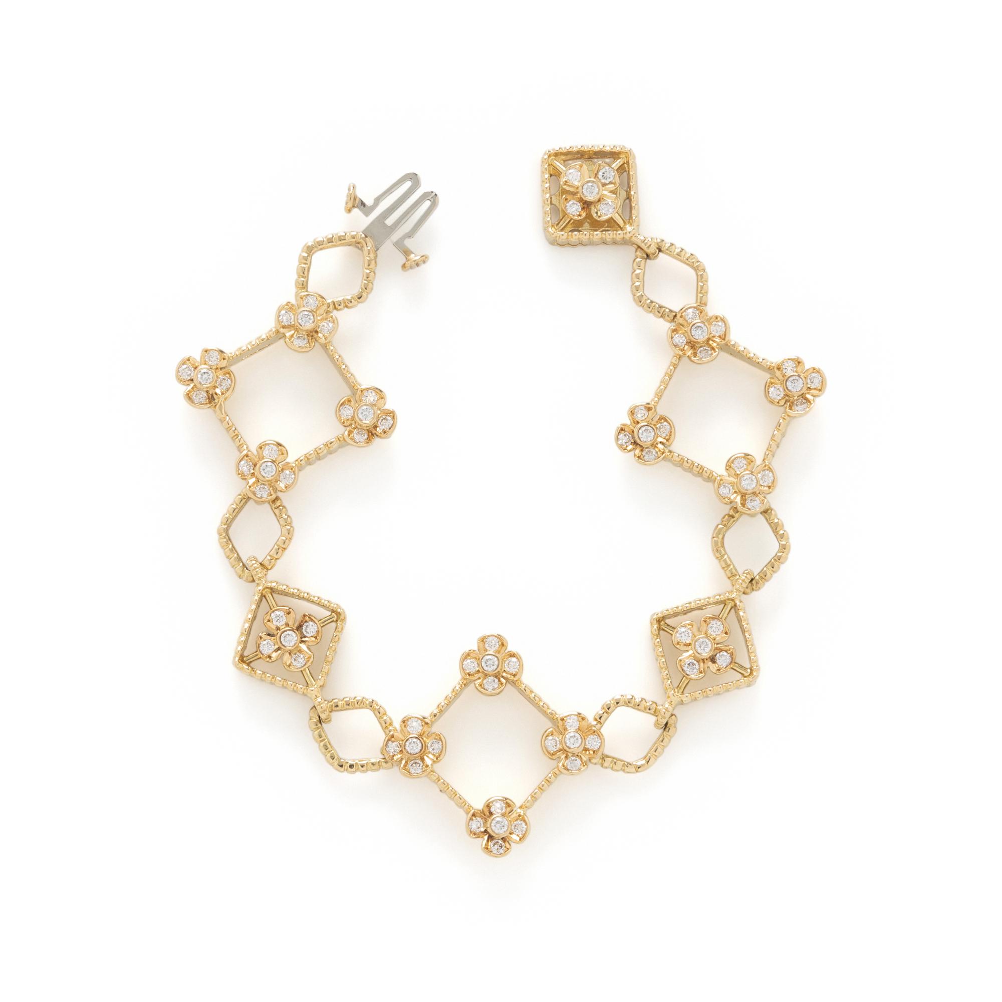 BAGH, YELLOW GOLD AND DIAMOND BRACELET