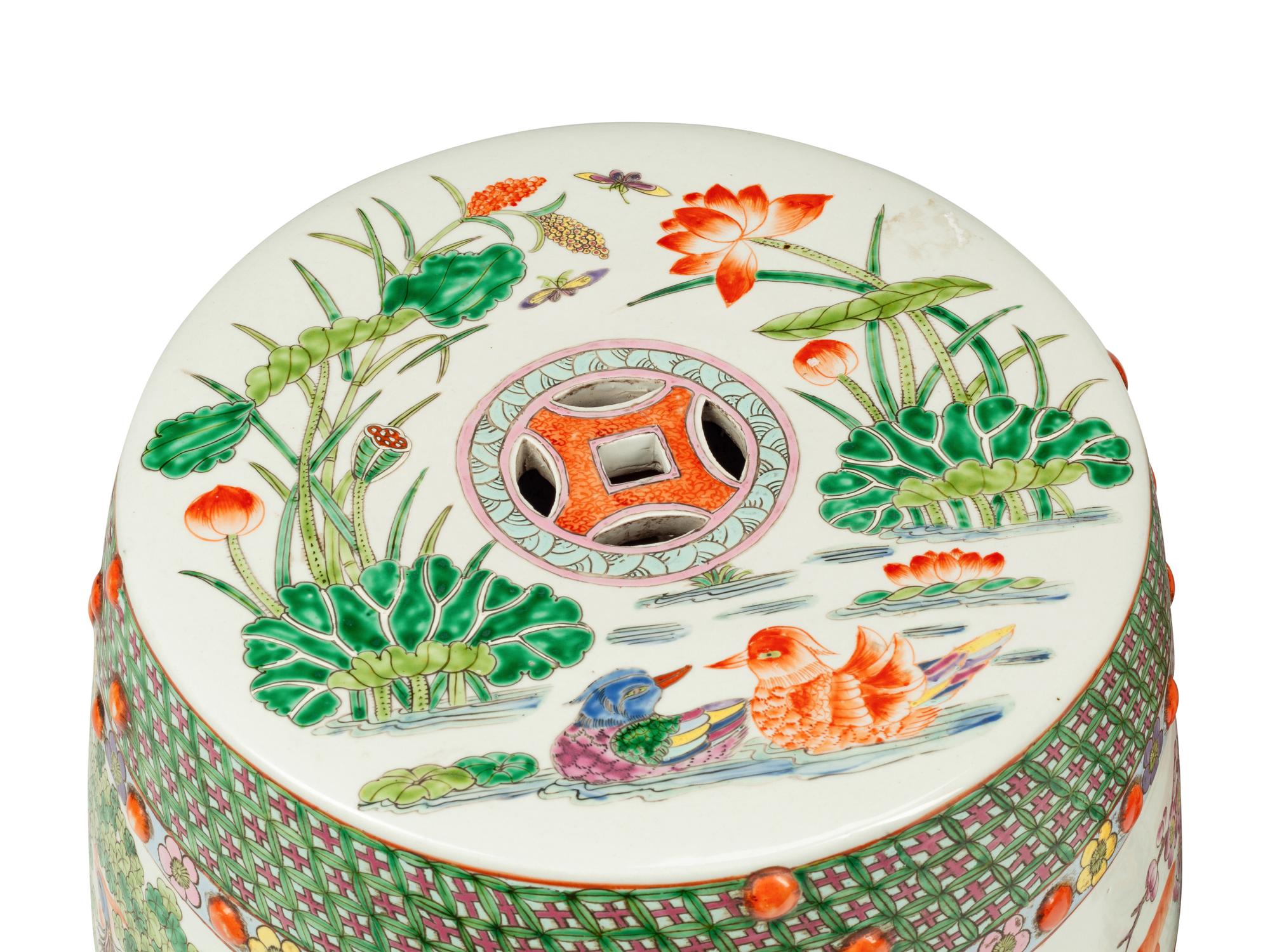 A Pair of Chinese Porcelain Garden Seats