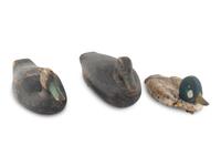 A Group of Three Wood Decoys