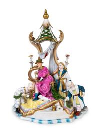 A Large Porcelain Chinoiserie Group — 20TH CENTURY