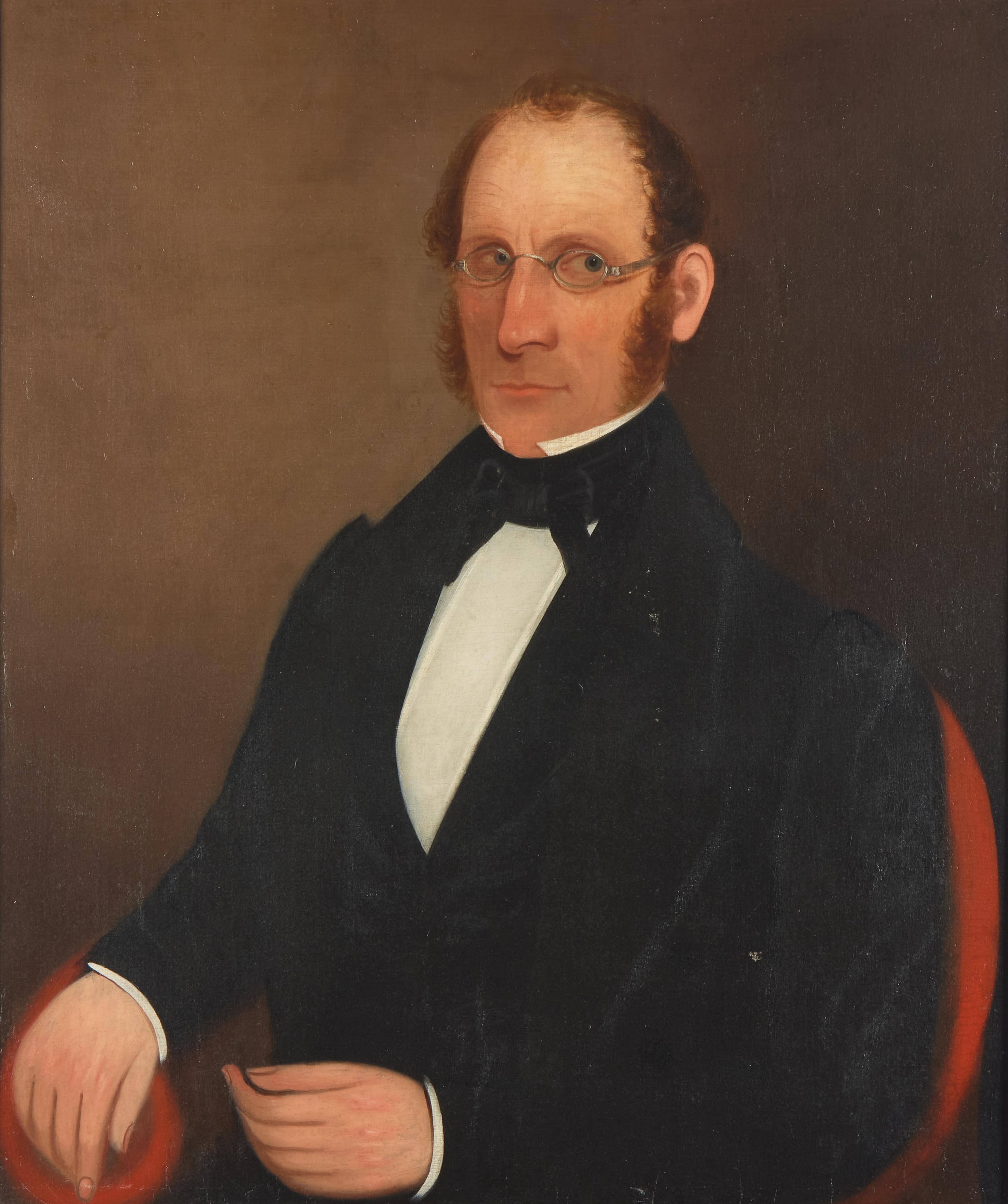 American School 19th Century, Attributed to Ira Chaffee Goodell (1800-1877), A Pair of Portraits: Lady and Gentleman