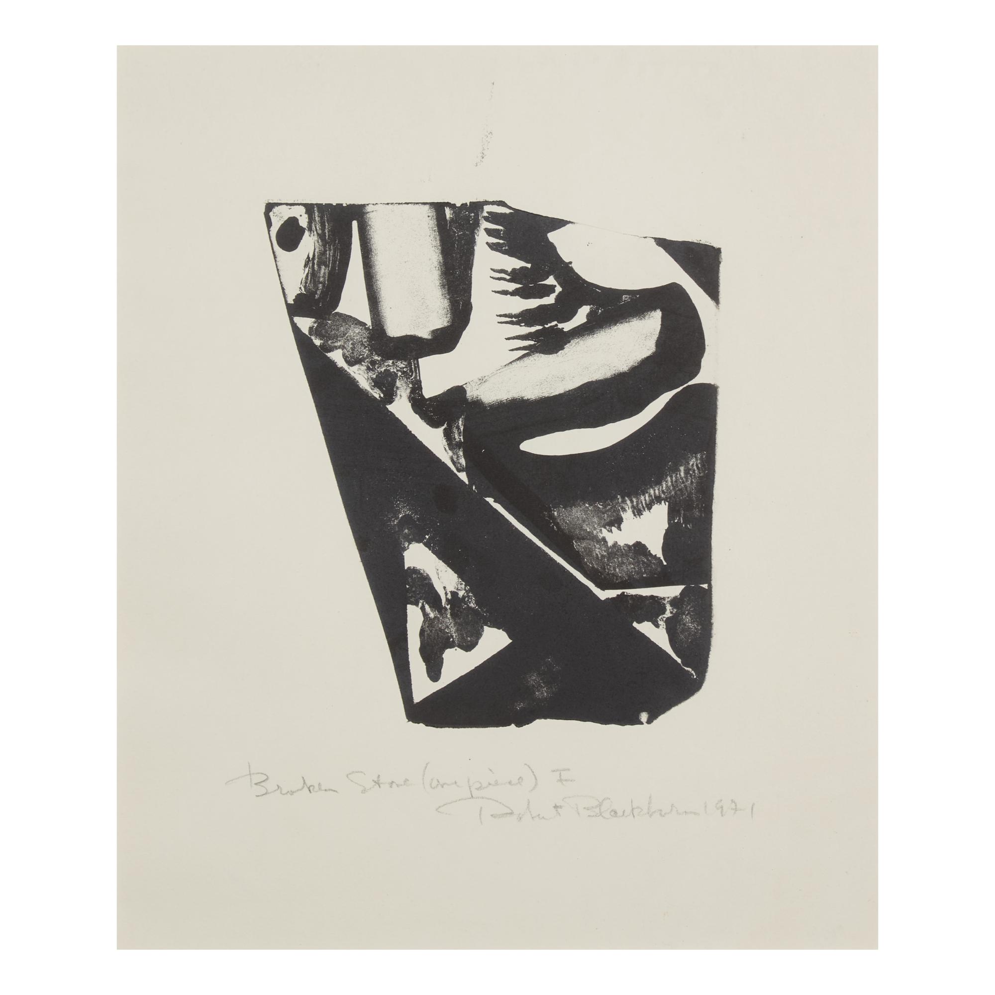 Robert Blackburn (American, 1920-2003) — Untitled (aka Broken Stone I, One Piece ), 1971