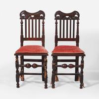 A group of three oak and walnut chairs 18th and late 19th / early 20th century