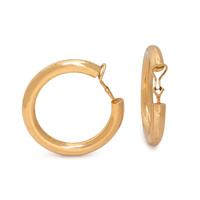 YELLOW GOLD HOOP EARCLIPS